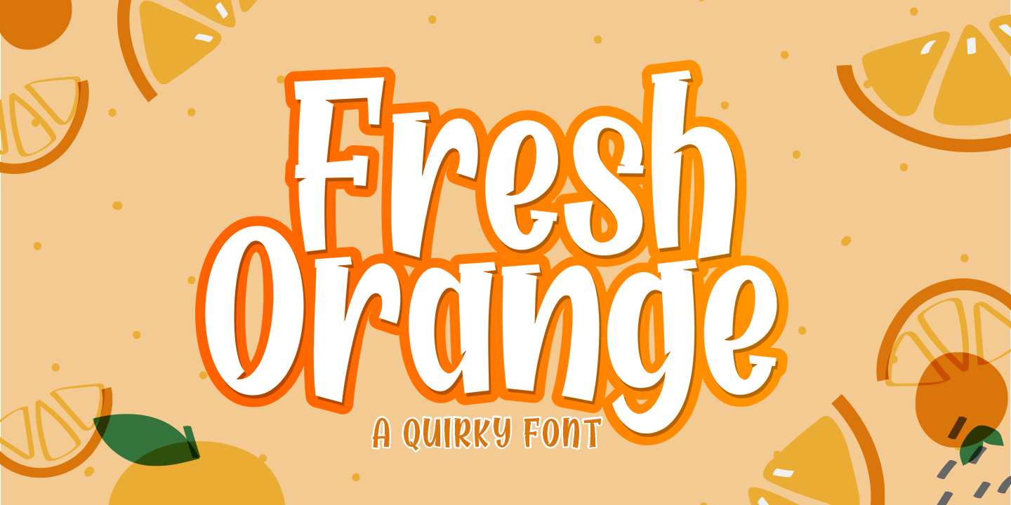 Пример шрифта Fresh Orange